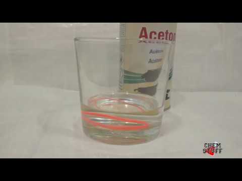 Rubber band vs. Acetone