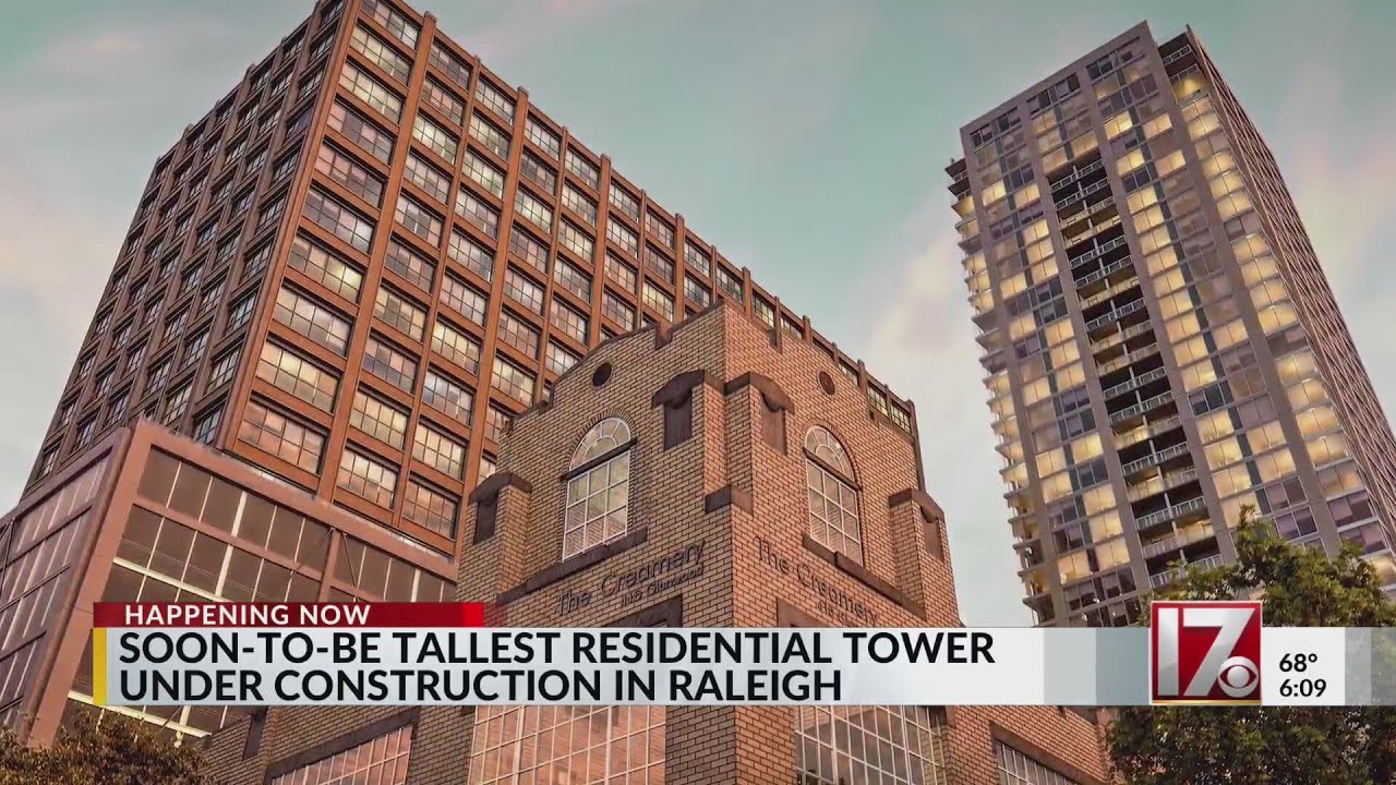 Raleigh's tallest residential tower under construction