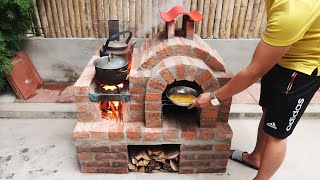 Creative Outdoor Wood Stove | Cement And Brick Ideas