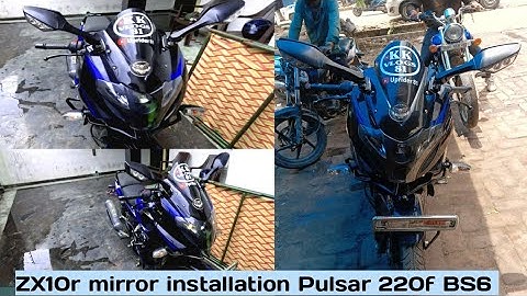 Zx10r mirror installation Pulsar 220f BS6#Zx10r mirror instal pulsar 220f#pulsar 220f BS6#uprider81 