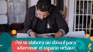 Así se elabora un stencil para intervenir el espacio urbano [Más que un muro] Telemedellín