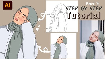 part 3-How to draw minimalist vector portrait for beginner || shading || Adobe illustrator