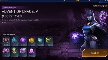 Injustice 2 Mobile|Boss Raven Down + Rewards|Advent Of Chaos Heroic 3 T5