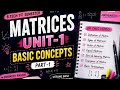 Matrices Basic Concepts | B.Tech 1st Semester Mathematics 1