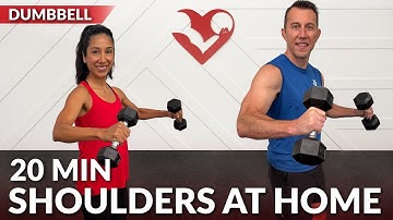 20 Min Dumbbell Shoulder Workout at Home for Women & Men - Deltoid Workout