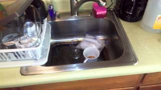 Baking soda and vinegar zip lock bag