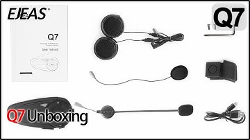 EJEAS Q7 | Unboxing, Detailed accessory list, helmet installation