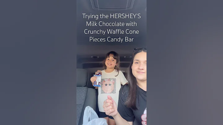 Trying HERSHEY'S Milk Chocolate with Crunchy Waffle Cone Pieces Candy Bar #shorts #tasty #viral #yt