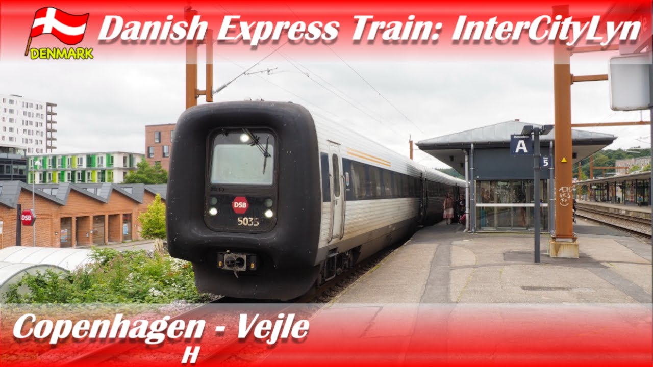 Danish InterCityLyn Crossing the Islands - Train Trip in Denmark 🇩🇰 