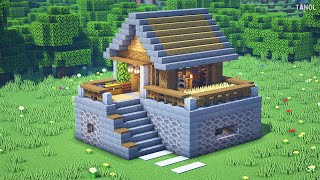 ⚒ Minecraft : How To Build a Survival Wooden House_마인크래프트 건축 : 야생 나무 주택 만들기