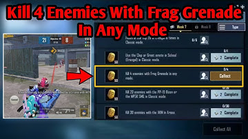 KILL 4 ENEMIES WITH FRAG GRENADE IN ANY MODE WEEK 7 SEASON 15 PUBG MOBILE MISSION || By Flawx Gaming