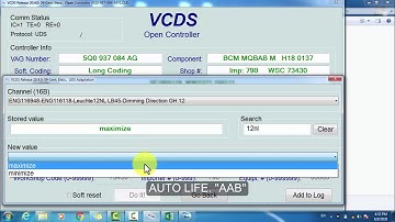 VCDS CODING Welcome home and leaving home with fog light without auto switch SKODA A7.