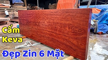 HÀNG HIẾM - Mặt bàn nguyên khối gỗ Cẩm Lai ĐẸP ZIN 6 MẶT | BGNK1043