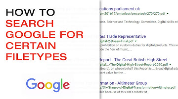 🔴 How to Search Google for Certain Filetypes