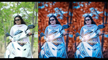 photoshop tutorial how to edit outdoor portrait blur & Camera Raw filter color background