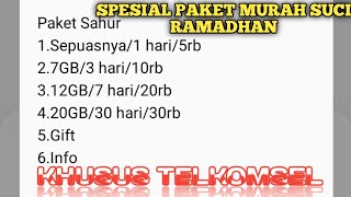 CARA BIKIN PAKET DATA TELKOMSEL MURAH SPESIAL RAMADHAN