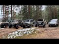 Пробка из шести Jeep Wrangler Rubicon против Нивы и Уаза