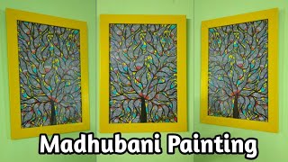 Beautiful Madhubani painting / Fish tree / Madhubani fish Painting / go creative with komal shorts