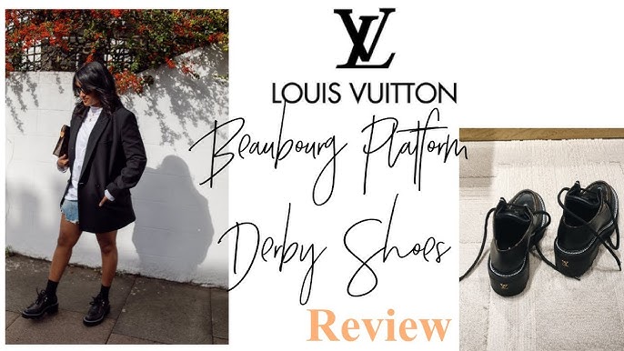 Louis Vuitton Womens Beaubourg Platform Derby Monogram / Black EU