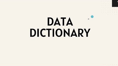 What is Data Dictionary