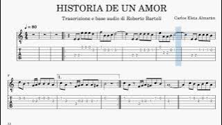 Historia de un amor - sheet music with lead guitar