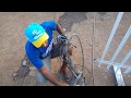 Pintando grade de ferro com compressor caseiro