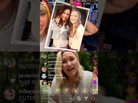 HANNAH MONTANA REUNION Miley Cyrus Emily Osment Instagram Live Stream 3 23 2020