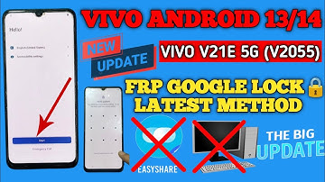 Vivo V21e V2055 Frp Bypass Android 13/14 Latest Method 2024 | WithOut PC Google Account Bypass