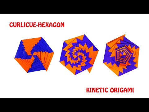 CURLICUE HEXAGON | ANTISTRESS TRANSFORMER | Origami tutorial | Paper craft