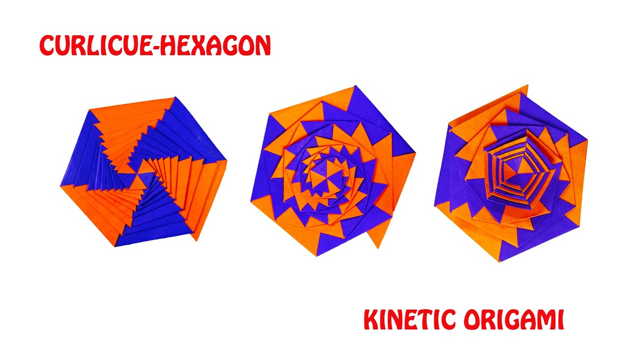 CURLICUE HEXAGON | ANTISTRESS TRANSFORMER | Origami tutorial | Paper ...