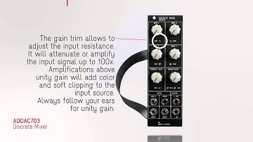 ADDAC703 Discrete Mixer - Part 1