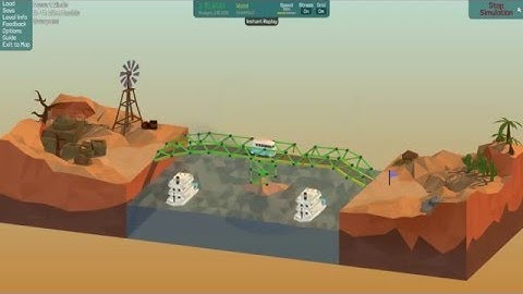 Poly Bridge: 2-11 20m Double Overpass