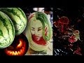 Donna mostro  watermelon carving