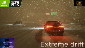 Extreme highway drift - but in 8k 60 fps! | UE5 RTX Real-Time render