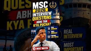 MSC 2026 Interview Questions ⚓ | Real Questions |IMUCET 2026 |DNS sponsorship | Best IMUCET Coaching