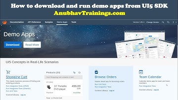 How to run Demo Apps from SDK in WebIDE | Build Quick PoC Fiori Apps | contact@anubhavtrainings.com