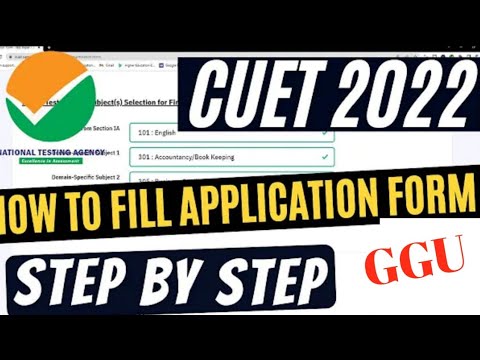 How to fill (Tryal)GGU Admission FORM 2022-23 (CUET) | Language/Domain /General test | full Details