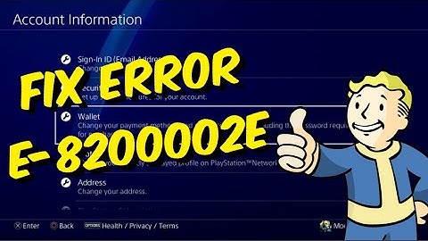 How To Fix PS4 Error E-8200002E