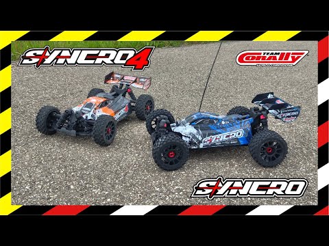 Team Corally Syncro4 and Syncro 2wd send it test, buggy 1/10 4s power