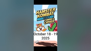 Hamster Kombat GameDev Daily Combo & Daily Cipher October 18 - 19 Claim Your Rewards!