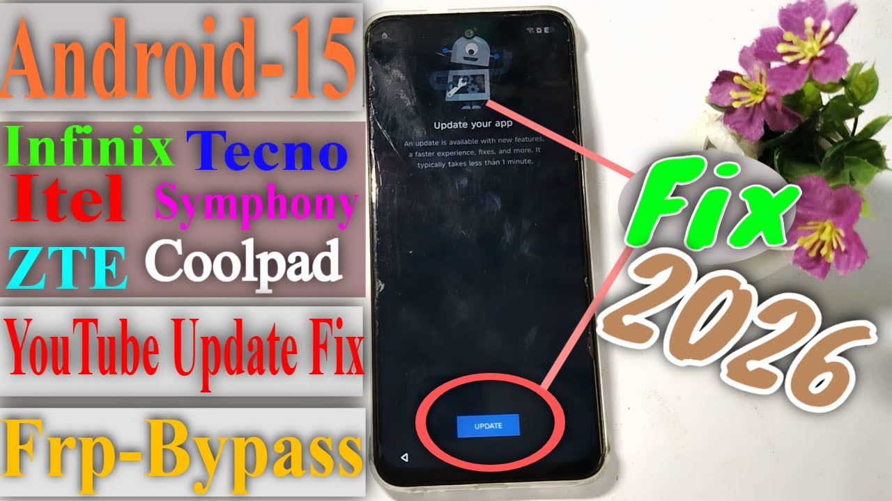 Infinix Android 15 Frp Bypass YouTube Update Fix 100%✓ | Infinix