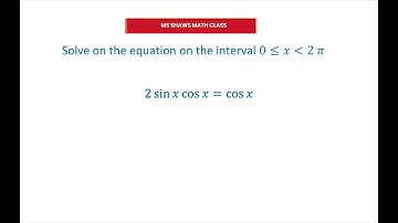 Solve Trigonometric Equation On The Interval [0, 2pi) P2