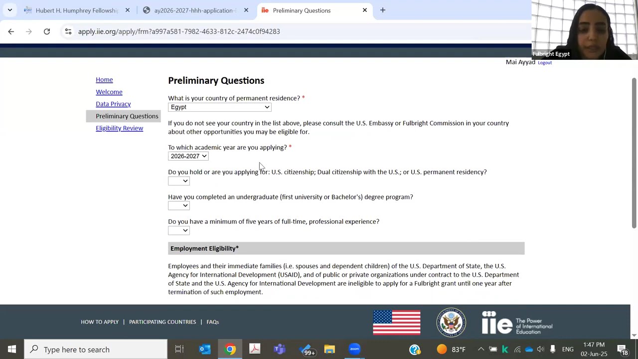 AY26-27 Hubert H. Humphrey Fellowship - Application Steps