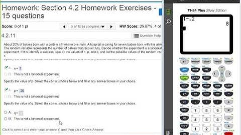 Dr  Swiersz Video Solving Section 4 2 Homework Exercises #5 & #6   20180212 Stats