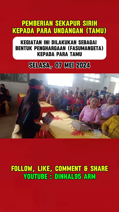 PEMBERIAN SEKAPUR SIRIH SEBAGAI TANDA FASUMANGETA #shorts