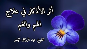 أثر الأذكار في علاج الهم والحزن الشيخ عبد الرزاق البدر