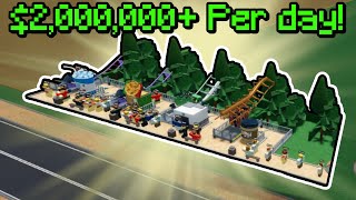 💵Quickest and Best Money Farm In Theme Park Tycoon 2!💵