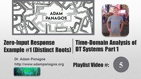 Difference Equation Zero-Input Response Example #1 (Distinct Roots)