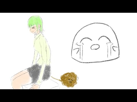 girl farts in front of slime accident 【anime】