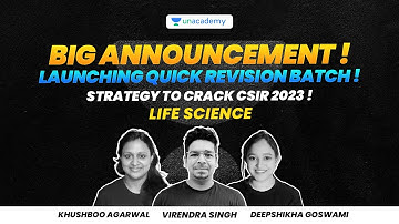 Big Announcement🔥 | Launching Quick Revision Batch to crack CSIR UGC NET 2023 |